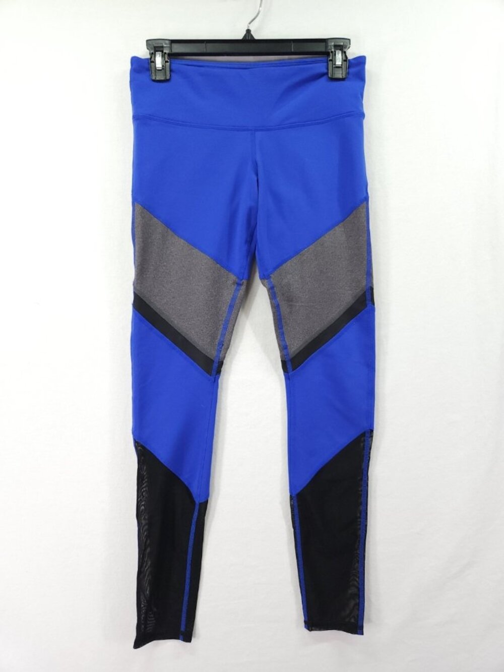 Alo Yoga Womens Small 27x28 Blue Colorblock Mesh Inset High Waist Leggings